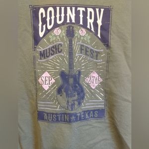 🔴 SALE NWT Green "Country Music Fest"  Sleeveless Crop Top